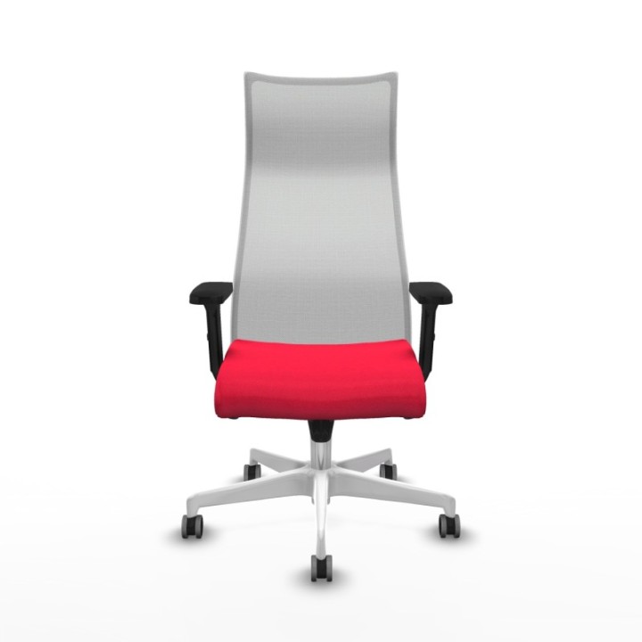 Albacete malla sincro malla blanca bali rojo brazos 2D base blanca ruedas 65mm engomadas