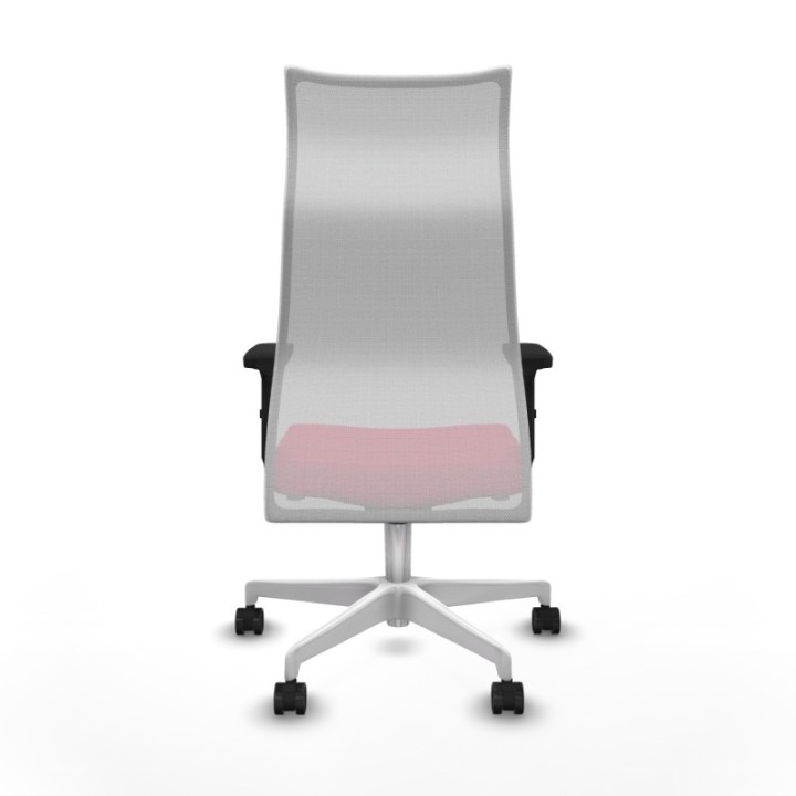 Albacete malla sincro malla blanca bali rojo brazos 2D base blanca ruedas 65 mm nailon