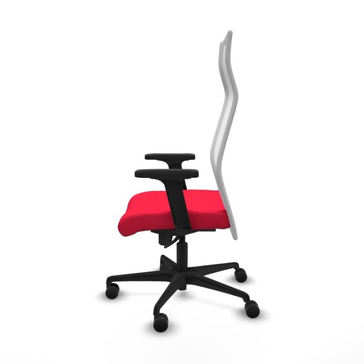 Albacete malla sincro malla blanca bali rojo brazos 2D base nailon ruedas 65 mm nailon