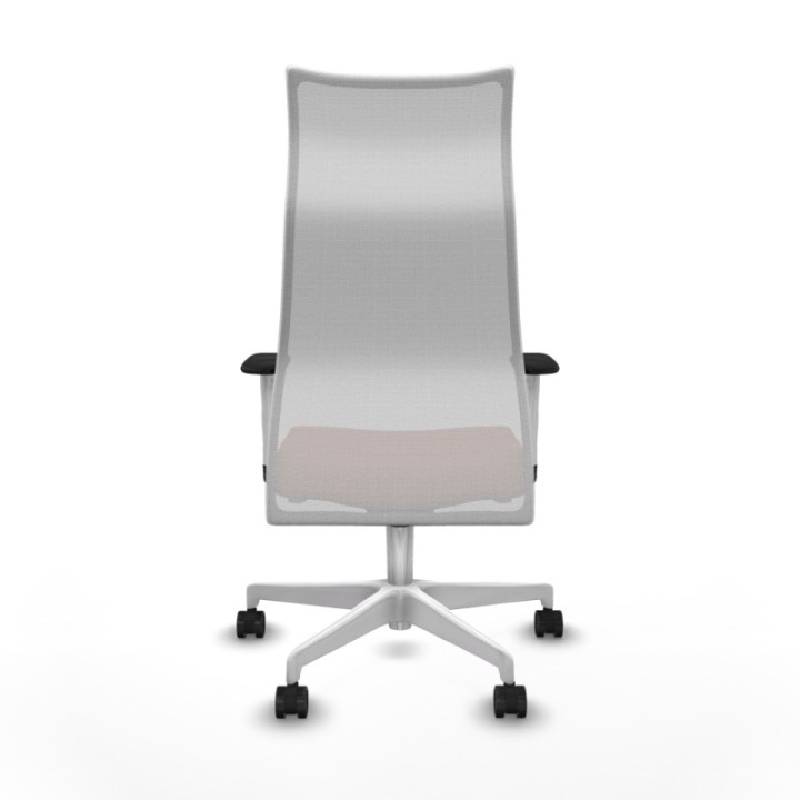 Albacete malla sincro malla blanca bali marrón brazos blancos base blanca ruedas 65 mm nailon