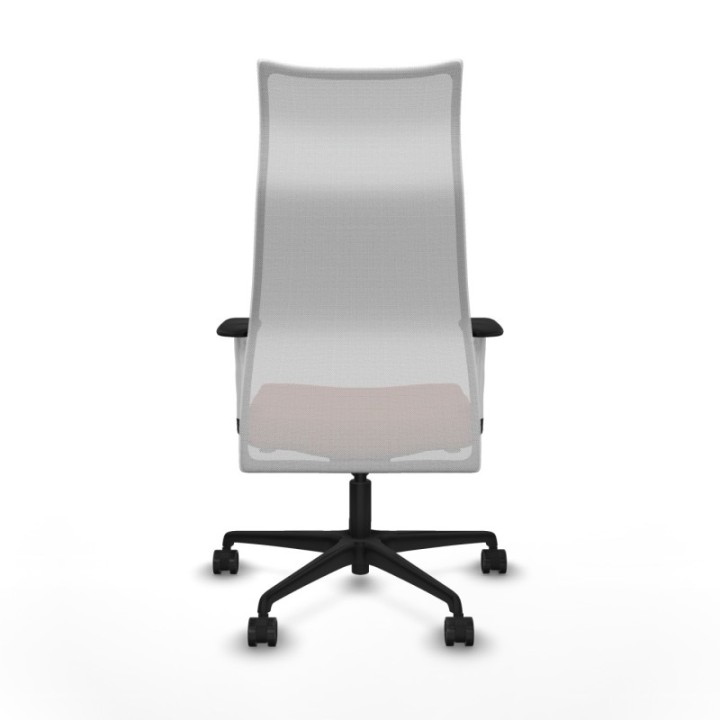 Albacete malla sincro malla blanca bali marrón brazos blancos base nailon ruedas 65 mm nailon