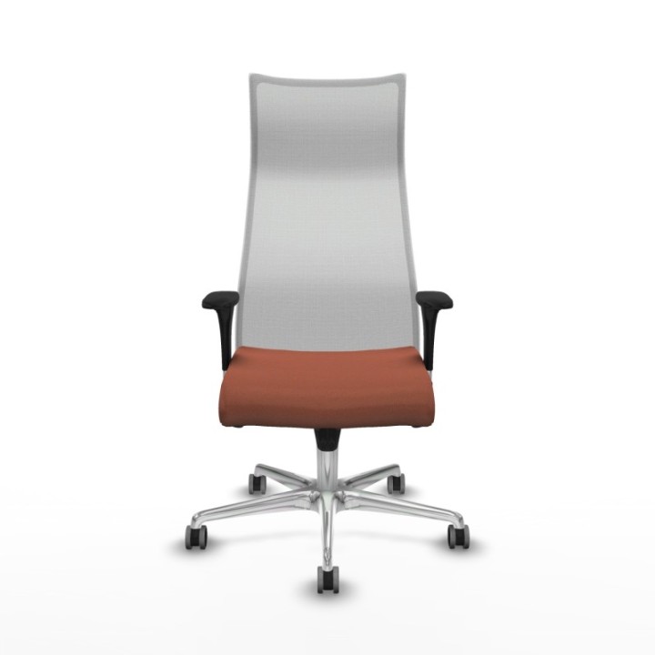 Albacete malla sincro malla blanca bali marrón brazos 1D base aluminio ruedas 65mm engomadas