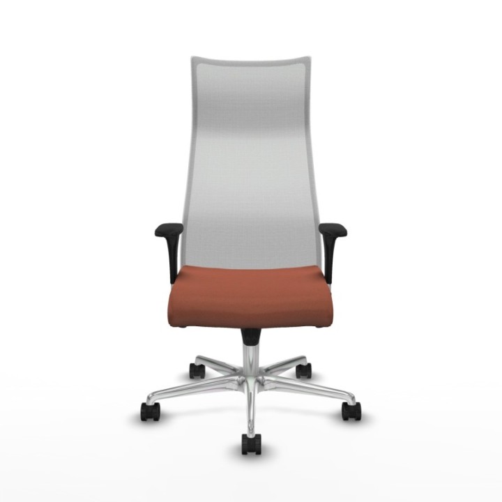 Albacete malla sincro malla blanca bali marrón brazos 1D base aluminio ruedas 65 mm nailon