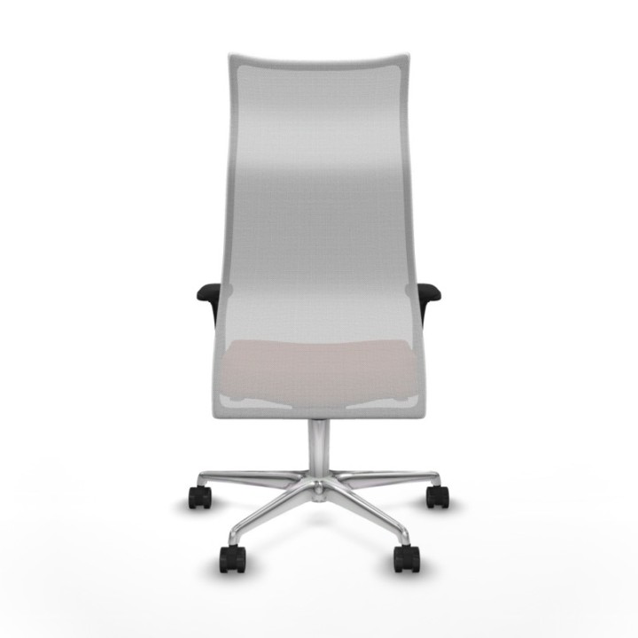 Albacete malla sincro malla blanca bali marrón brazos 1D base aluminio ruedas 65 mm nailon