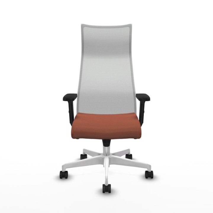 Albacete malla sincro malla blanca bali marrón brazos 2D base blanca ruedas 65 mm nailon