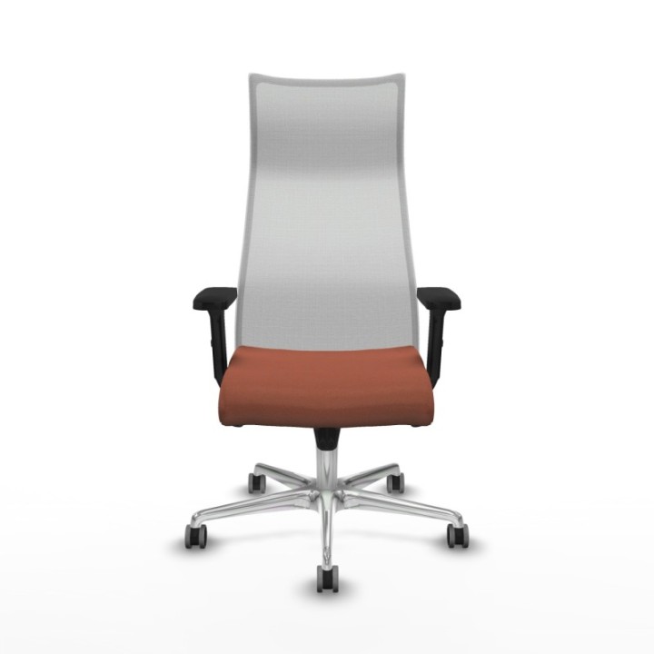 Albacete malla sincro malla blanca bali marrón brazos 2D base aluminio ruedas 65mm engomadas