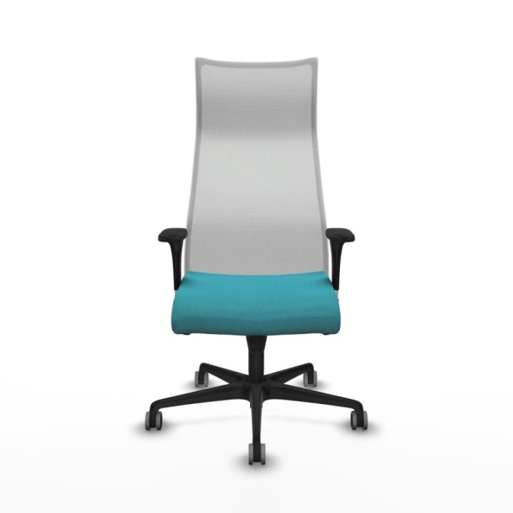 Albacete malla sincro malla blanca bali turquesa brazos 1D base nailon ruedas 65mm engomadas