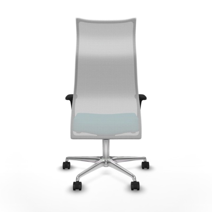 Albacete malla sincro malla blanca bali turquesa brazos 1D base aluminio ruedas 65 mm nailon