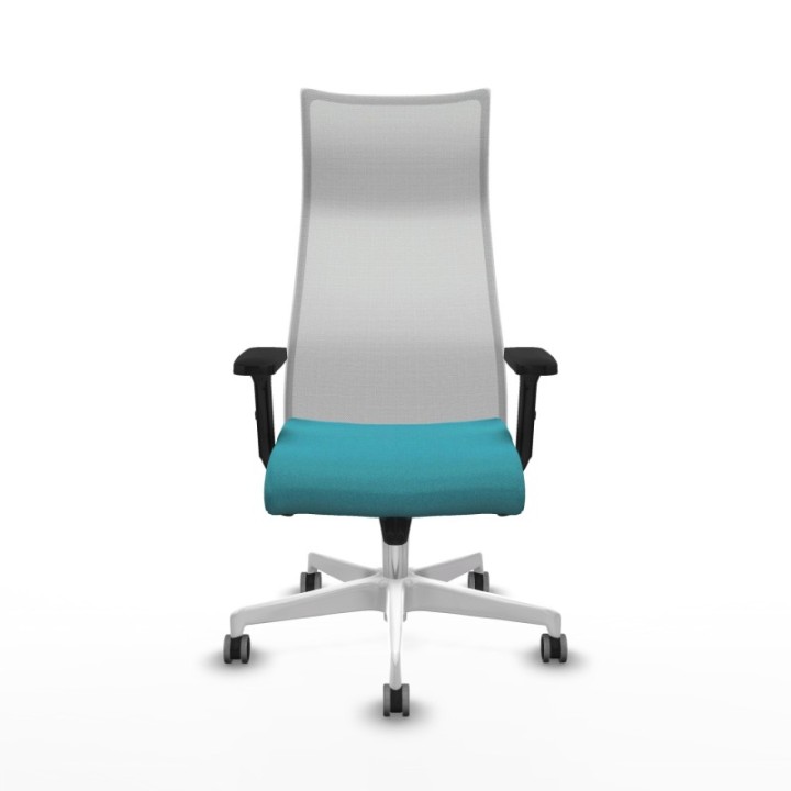 Albacete malla sincro malla blanca bali turquesa brazos 2D base blanca ruedas 65mm engomadas