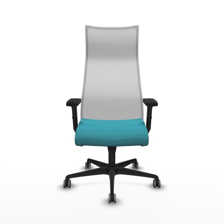 Albacete malla sincro malla blanca bali turquesa brazos 2D base nailon ruedas 65mm engomadas