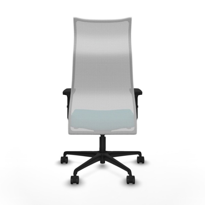 Albacete malla sincro malla blanca bali turquesa brazos 2D base nailon ruedas 65 mm nailon