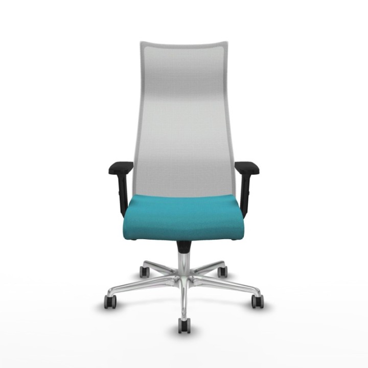 Albacete malla sincro malla blanca bali turquesa brazos 2D base aluminio ruedas 65mm engomadas