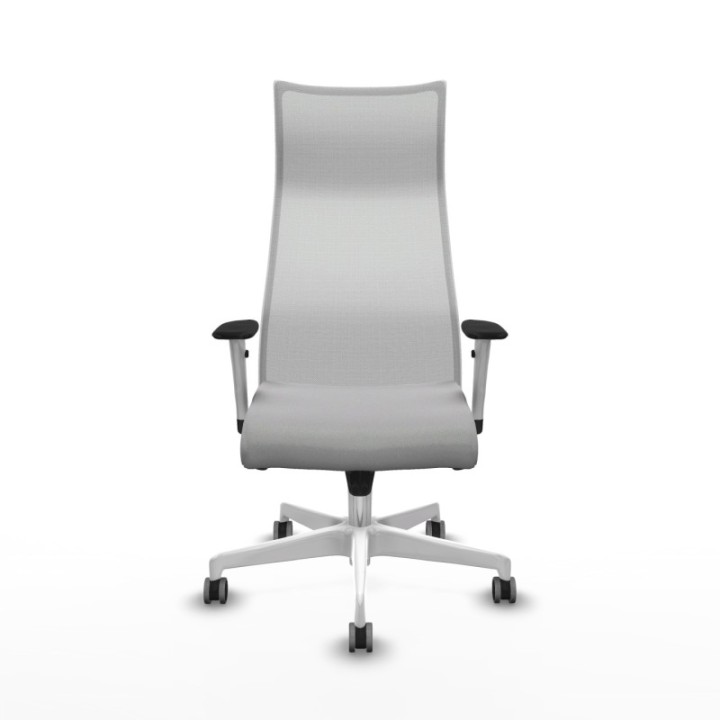 Albacete malla sincro malla blanca bali gris claro brazos blancos base blanca ruedas 65mm engomadas