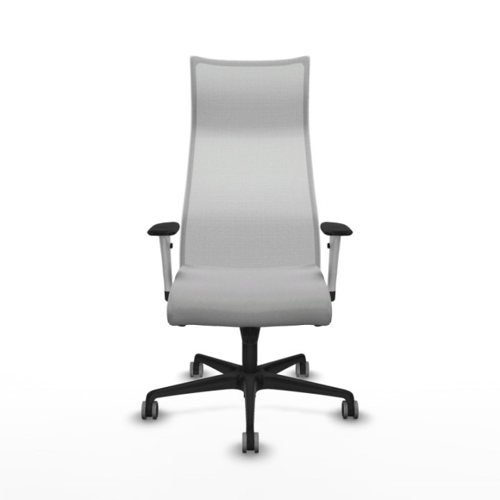 Albacete malla sincro malla blanca bali gris claro brazos blancos base nailon ruedas 65mm engomadas