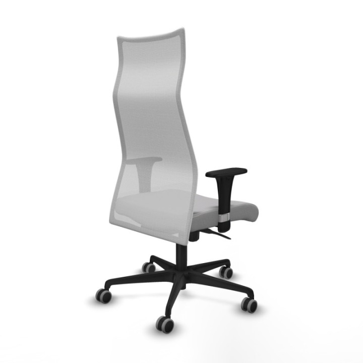 Albacete malla sincro malla blanca bali gris claro brazos 1D base nailon ruedas 65mm engomadas