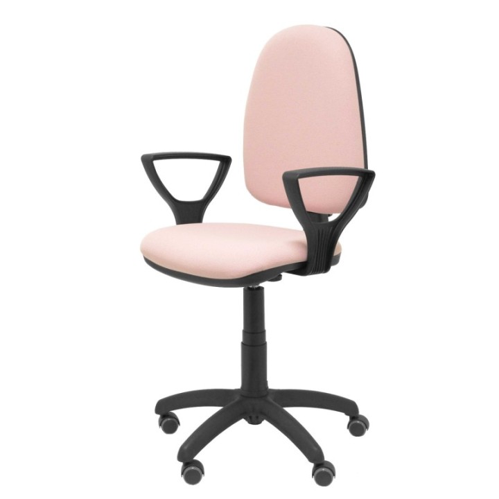 Silla Aýna bali rosa pálido brazos fijos ruedas de parqué