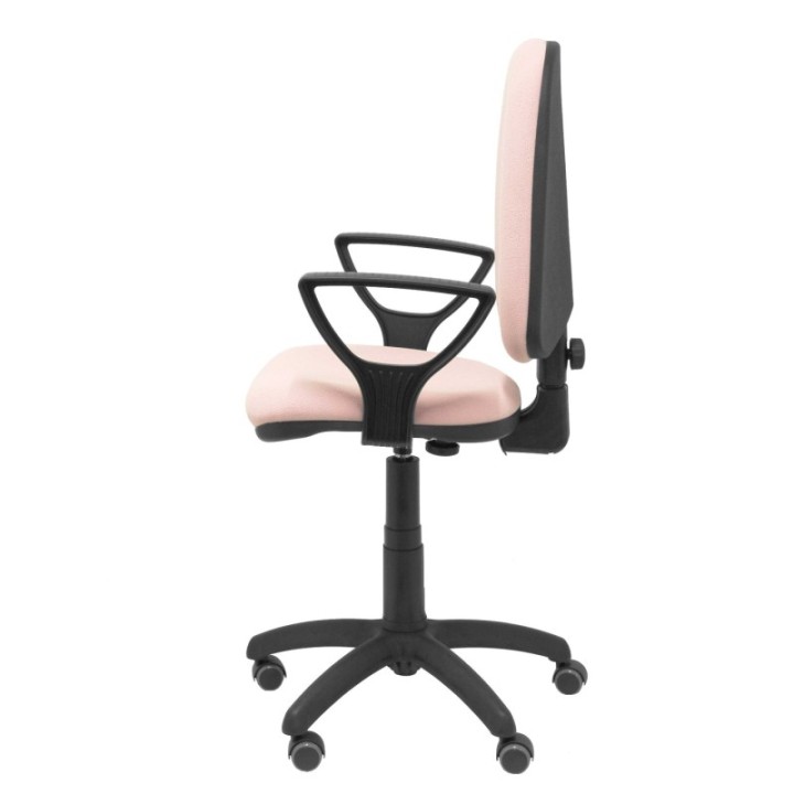 Silla Aýna bali rosa pálido brazos fijos ruedas de parqué