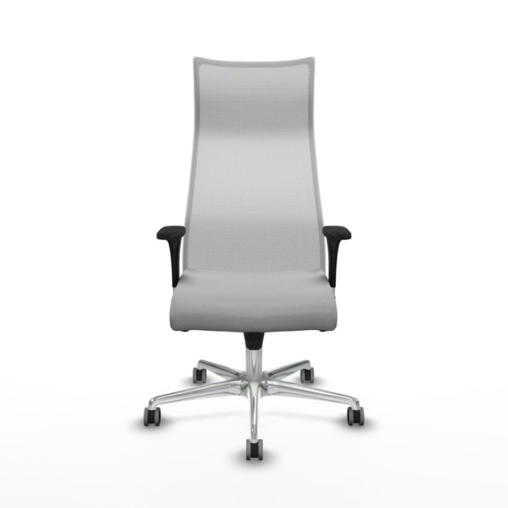 Albacete malla sincro malla blanca bali gris claro brazos 1D base aluminio ruedas 65mm engomadas