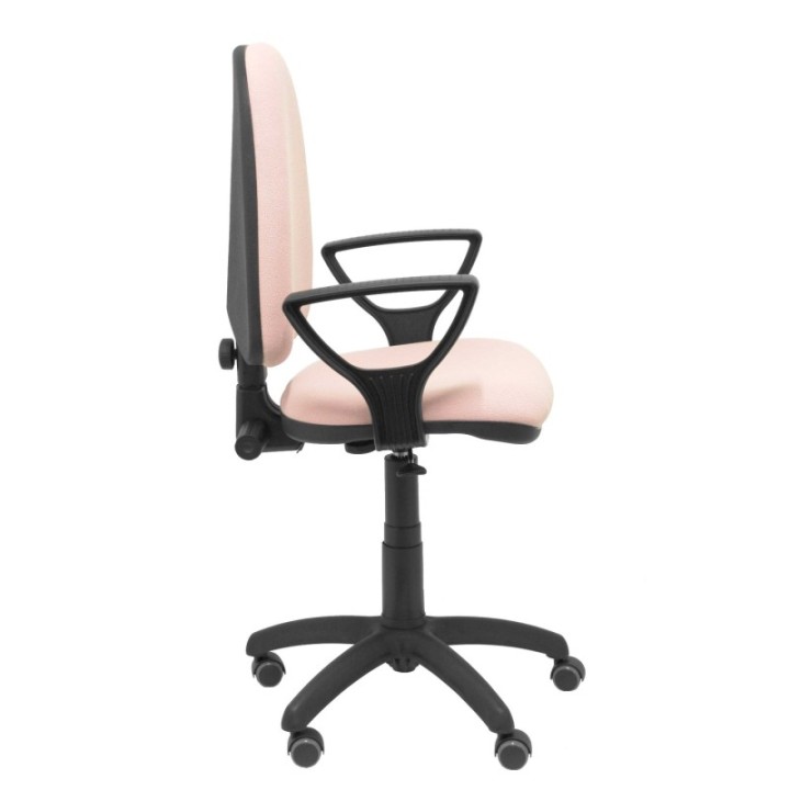 Silla Aýna bali rosa pálido brazos fijos ruedas de parqué