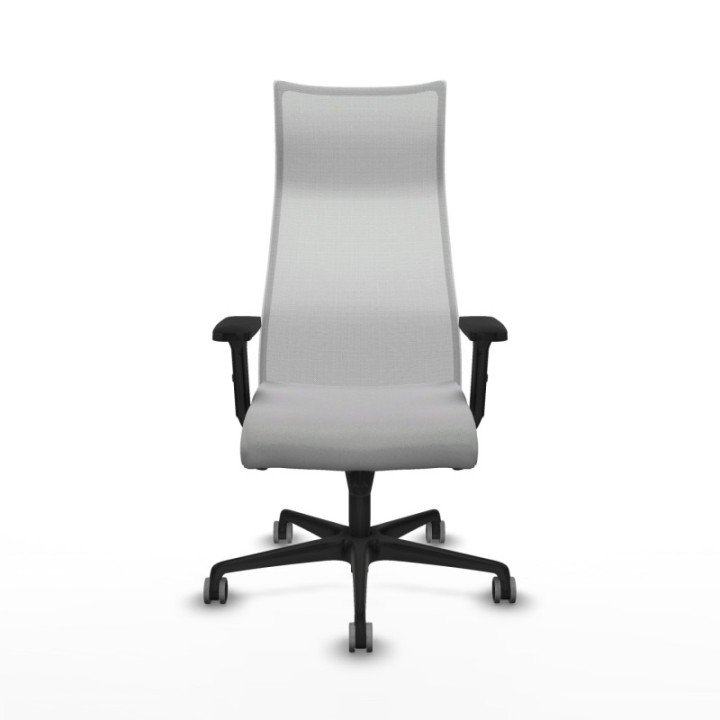 Albacete malla sincro malla blanca bali gris claro brazos 2D base nailon ruedas 65mm engomadas