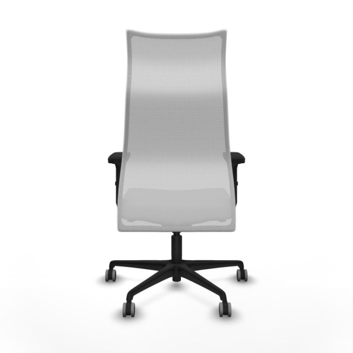 Albacete malla sincro malla blanca bali gris claro brazos 2D base nailon ruedas 65mm engomadas