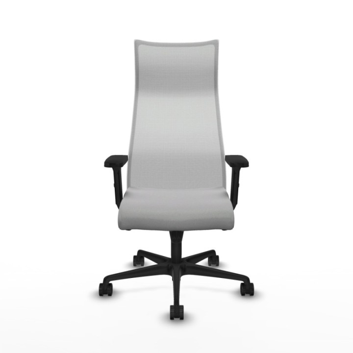 Albacete malla sincro malla blanca bali gris claro brazos 2D base nailon ruedas 65 mm nailon