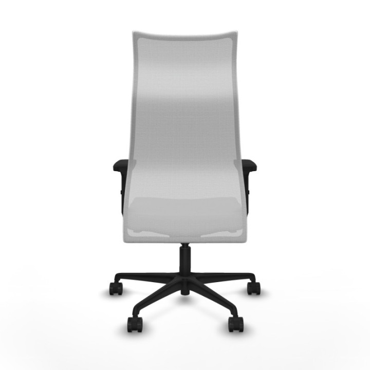 Albacete malla sincro malla blanca bali gris claro brazos 2D base nailon ruedas 65 mm nailon