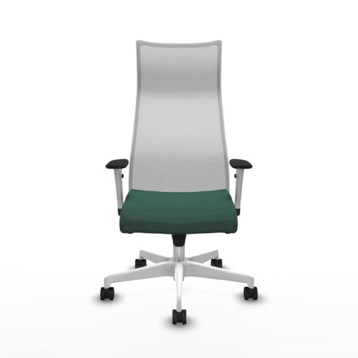 Albacete malla sincro malla blanca bali verde botella brazos blancos base blanca ruedas 65 mm nailon