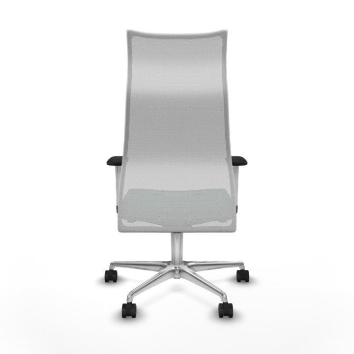 Albacete malla sincro malla blanca bali verde botella brazos blancos base aluminio ruedas 65 mm nailon