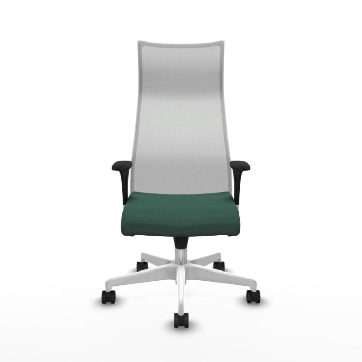 Albacete malla sincro malla blanca bali verde botella brazos 1D base blanca ruedas 65 mm nailon