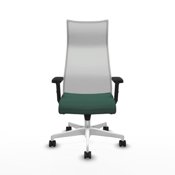 Albacete malla sincro malla blanca bali verde botella brazos 2D base blanca ruedas 65 mm nailon