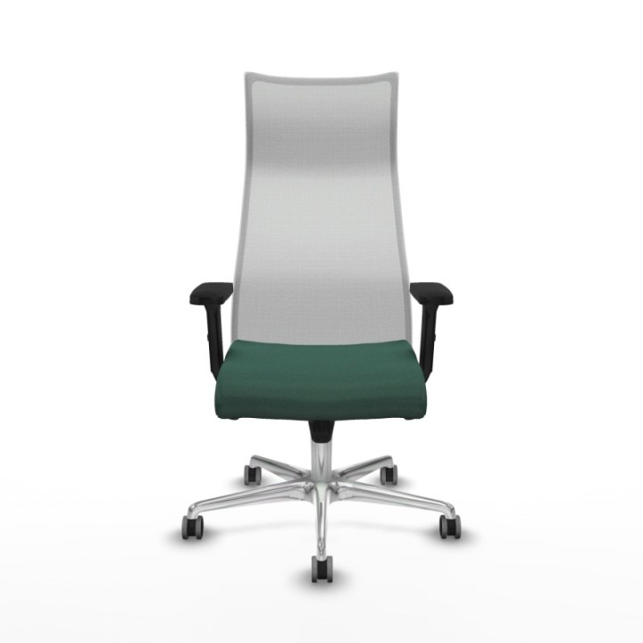 Albacete malla sincro malla blanca bali verde botella brazos 2D base aluminio ruedas 65mm engomadas