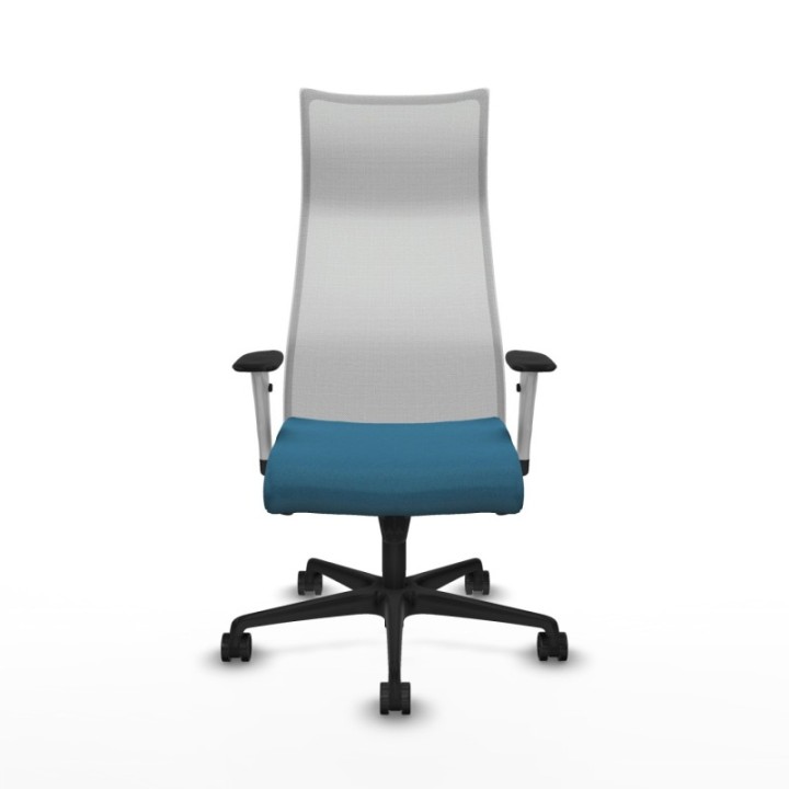 Albacete malla sincro malla blanca bali verde petroleo brazos blancos base nailon ruedas 65 mm nailon