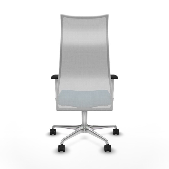 Albacete malla sincro malla blanca bali verde petroleo brazos blancos base aluminio ruedas 65 mm nailon