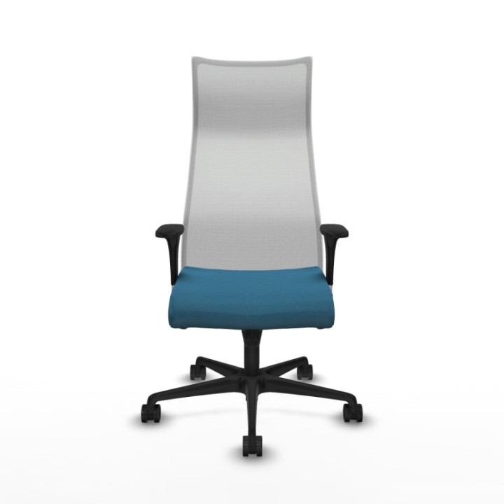 Albacete malla sincro malla blanca bali verde petroleo brazos 1D base nailon ruedas 65 mm nailon