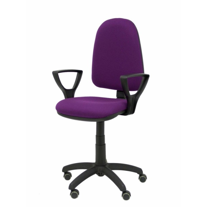 Silla Aýna bali morado brazos fijos ruedas de parqué