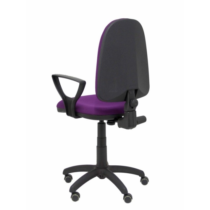 Silla Aýna bali morado brazos fijos ruedas de parqué