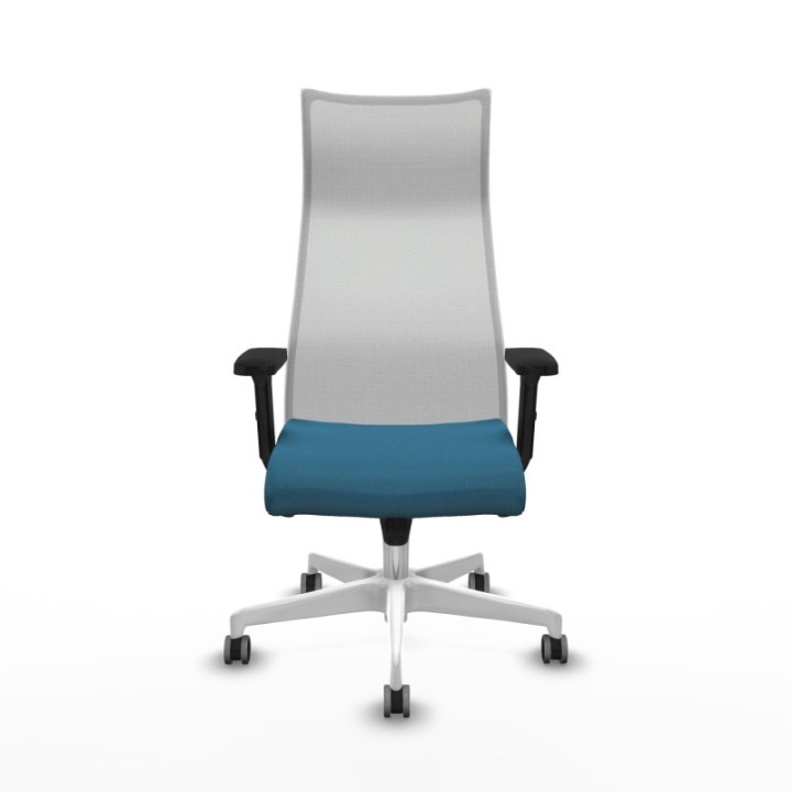 Albacete malla sincro malla blanca bali verde petroleo brazos 2D base blanca ruedas 65mm engomadas