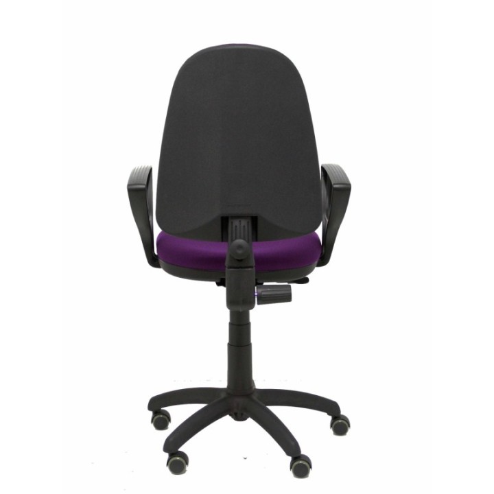 Silla Aýna bali morado brazos fijos ruedas de parqué