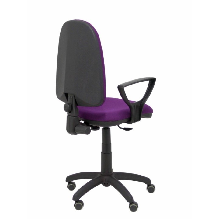 Silla Aýna bali morado brazos fijos ruedas de parqué