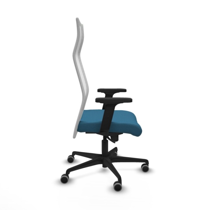 Albacete malla sincro malla blanca bali verde petroleo brazos 2D base nailon ruedas 65mm engomadas