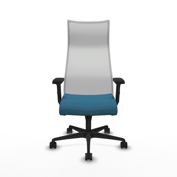 Albacete malla sincro malla blanca bali verde petroleo brazos 2D base nailon ruedas 65 mm nailon