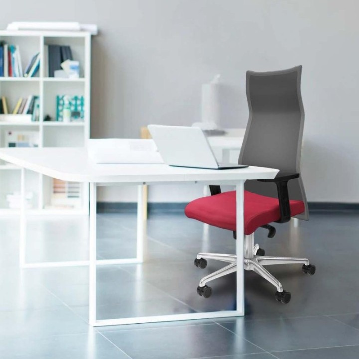 Albacete malla sincro malla blanca bali verde petroleo brazos 2D base aluminio ruedas 65 mm nailon