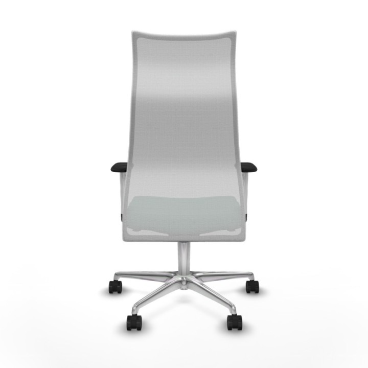 Albacete malla sincro malla blanca bali verde esmeralda brazos blancos base aluminio ruedas 65 mm nailon