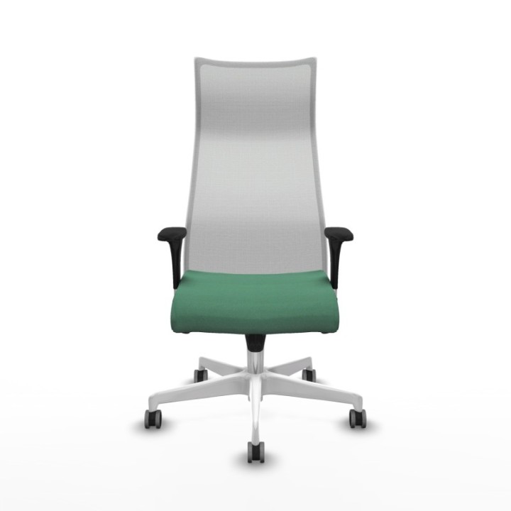 Albacete malla sincro malla blanca bali verde esmeralda brazos 1D base blanca ruedas 65mm engomadas