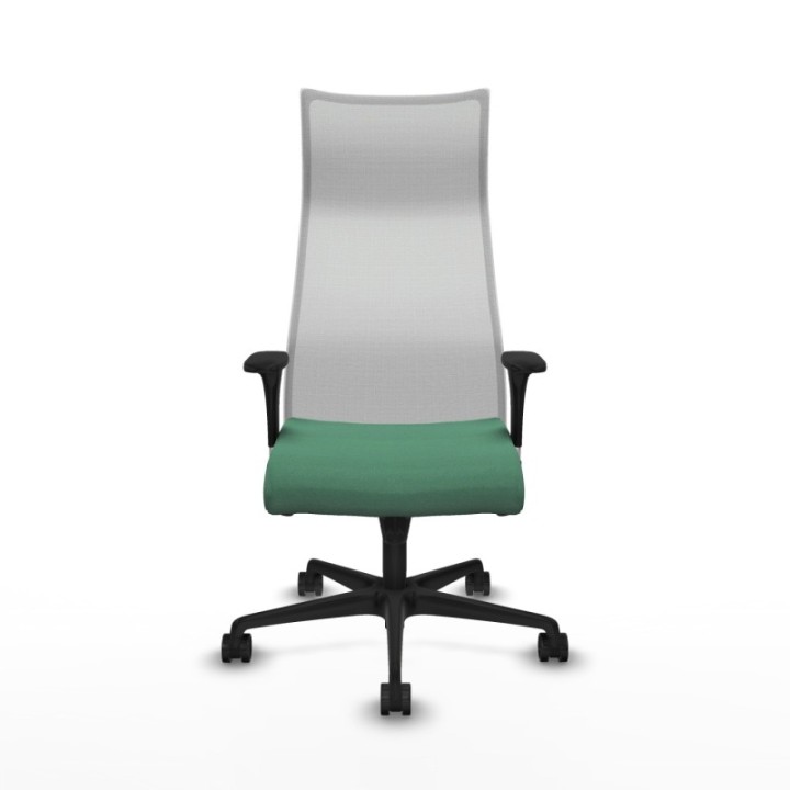 Albacete malla sincro malla blanca bali verde esmeralda brazos 1D base nailon ruedas 65 mm nailon