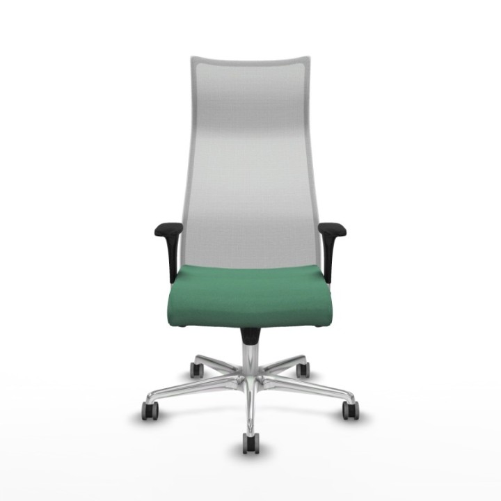 Albacete malla sincro malla blanca bali verde esmeralda brazos 1D base aluminio ruedas 65mm engomadas