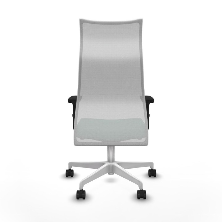 Albacete malla sincro malla blanca bali verde esmeralda brazos 2D base blanca ruedas 65 mm nailon