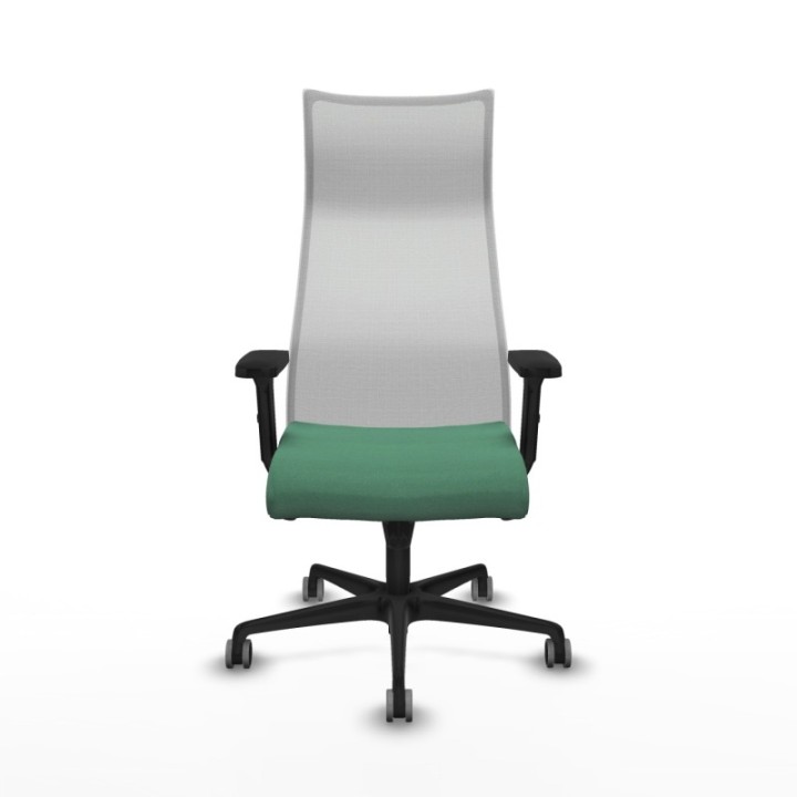 Albacete malla sincro malla blanca bali verde esmeralda brazos 2D base nailon ruedas 65mm engomadas