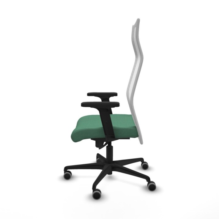 Albacete malla sincro malla blanca bali verde esmeralda brazos 2D base nailon ruedas 65mm engomadas